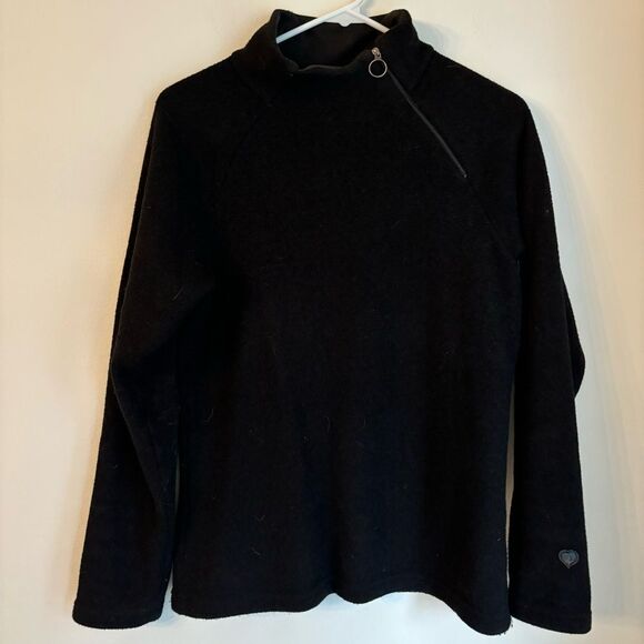 Kuhl Women’s quarter zip mock neck fleece long sleeve black soft size medium EUC - Picture 1 of 9